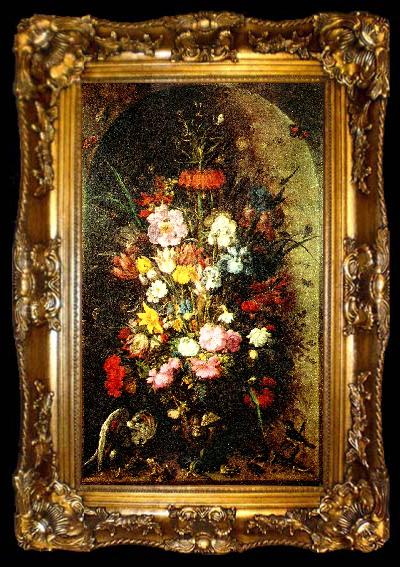 framed  Roelant Savery blomsterstycke, ta009-2